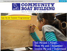 Tablet Screenshot of communityboatbuilding.org